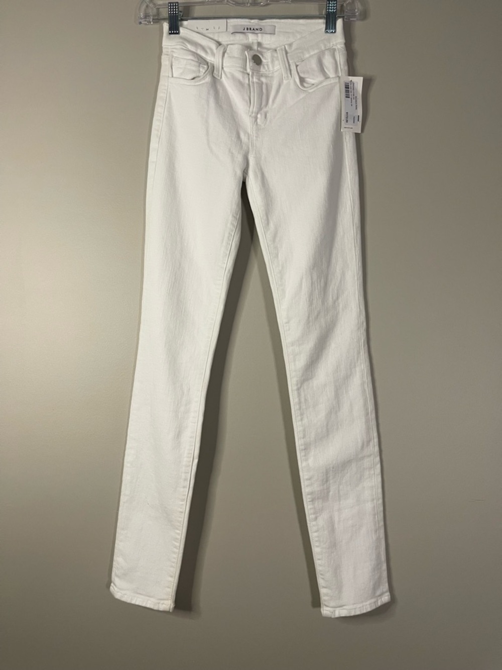 J Brand White High-Rise Skinny Jeans